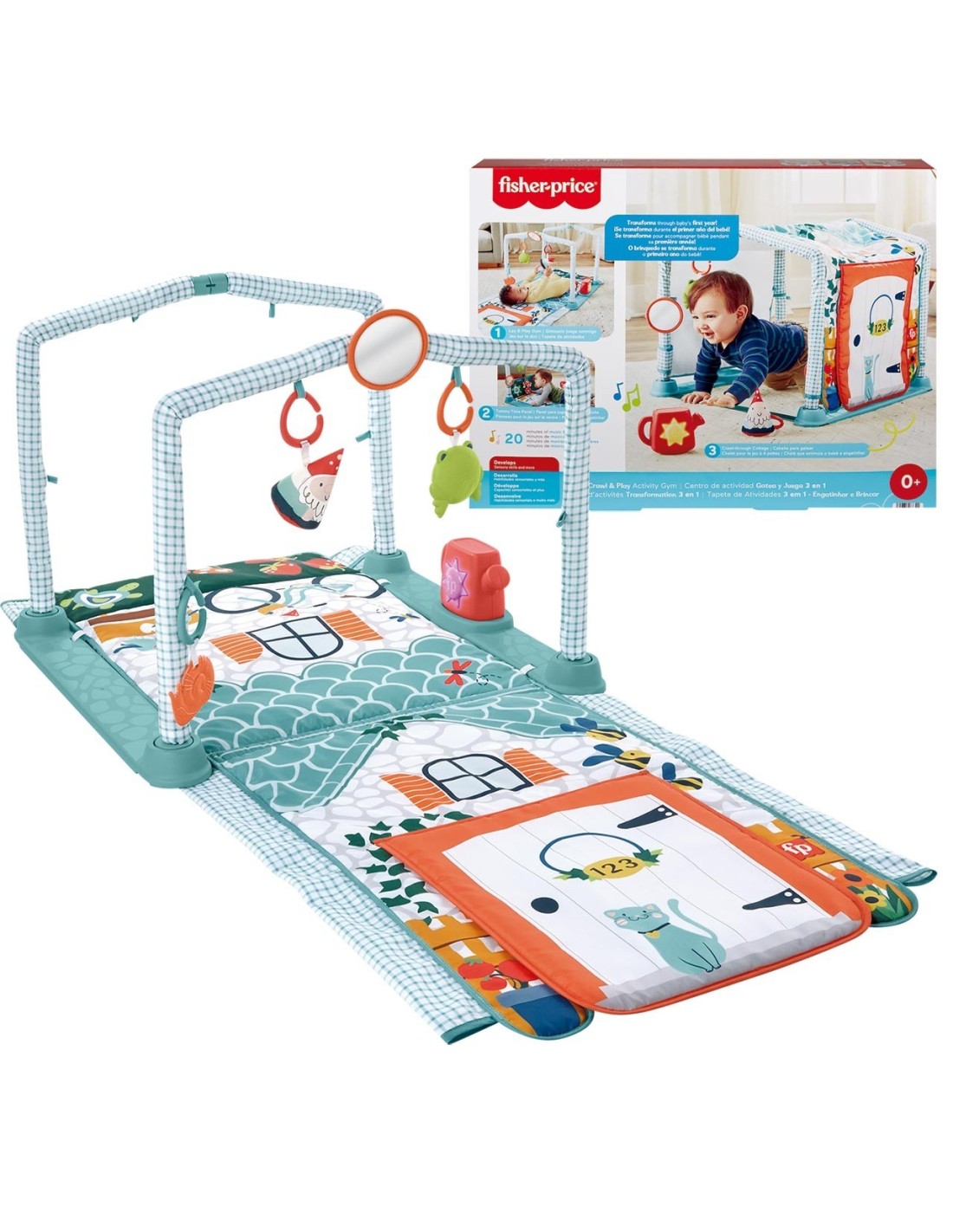 Gimnasio beb&eacute; Fisher-Price  para estimular el gateo en beb&eacute;s